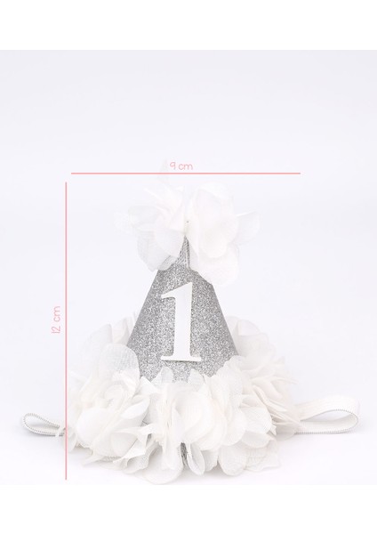 Gümüş 1 Yaş Huni Doğum Günü Tacı indirimleri