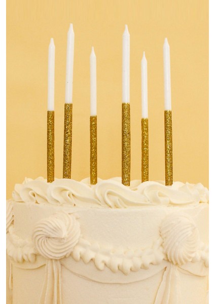 Gold Simli 12'li Mum Set fiyatları
