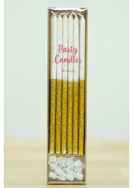 Gold Simli 12'li Mum Set modelleri