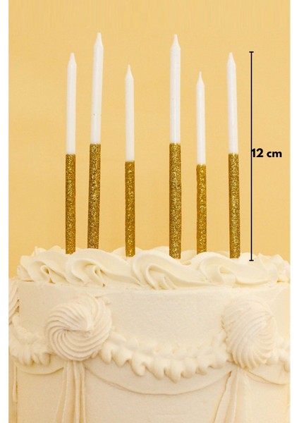 Gold Simli 12'li Mum Set fırsatları