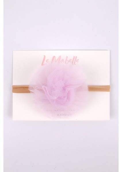 Lila Tül Çiçek Kız Çocuk Saç Bandı modelleri