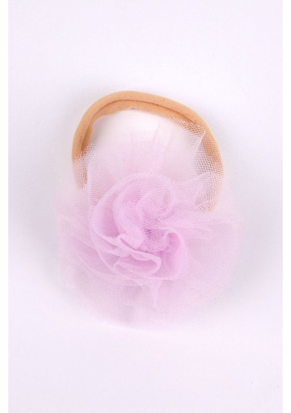 Lila Tül Çiçek Kız Çocuk Saç Bandı fırsatları