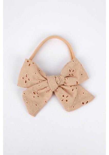 Bej Fisto Fiyonk Kız Çocuk Saç Bandı fırsatları