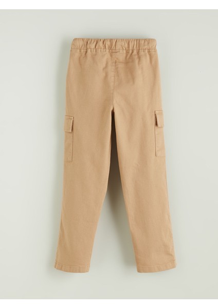 Yeni Sezon Beli Lastikli Kız Çocuk Kargo Pantolon modelleri