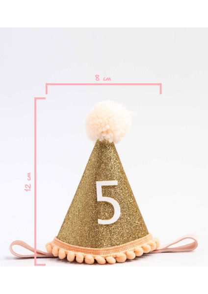 Somon 5 Yaş Ponponlu Huni Doğum Günü Tacı fırsatları