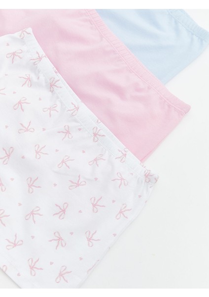 Yeni Sezon Beli Lastikli Kız Çocuk Boxer 3'lü modelleri