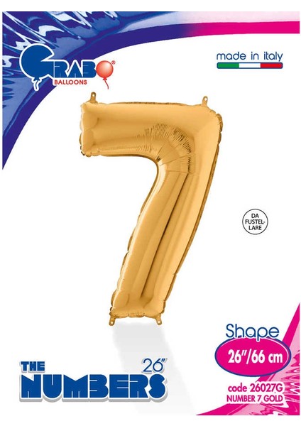 7 Rakam Supertrend Altın Folyo Balon 26"