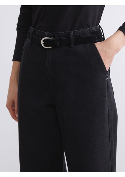 Yeni Sezon Beli Kemerli Wideleg Kadın Jean Pantolon modelleri