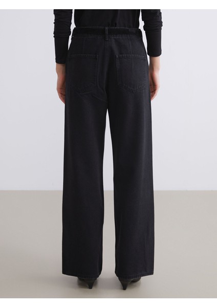 Yeni Sezon Beli Kemerli Wideleg Kadın Jean Pantolon fırsatları