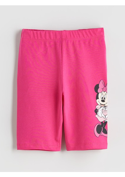 Yeni Sezon Minnie Mouse Baskılı Kız Çocuk Tayt