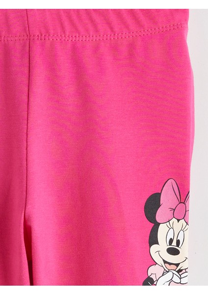 Yeni Sezon Minnie Mouse Baskılı Kız Çocuk Tayt fırsatları