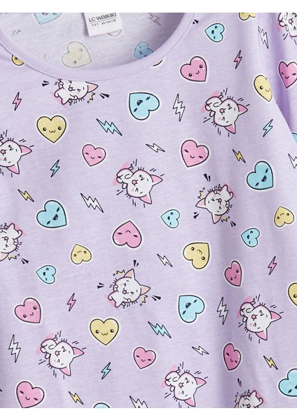 Yeni Sezon Bisiklet Yaka Kız Çocuk Pijama Takımı modelleri