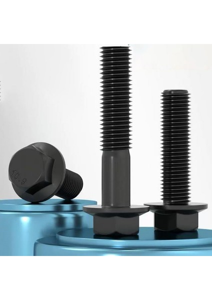 Flanşlı Civata Siyah 20 Adet Akb 8.8 DIN6921 Galvaniz Kaplama modelleri