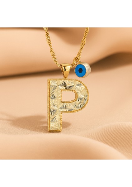 P Harfi Altın Kolye