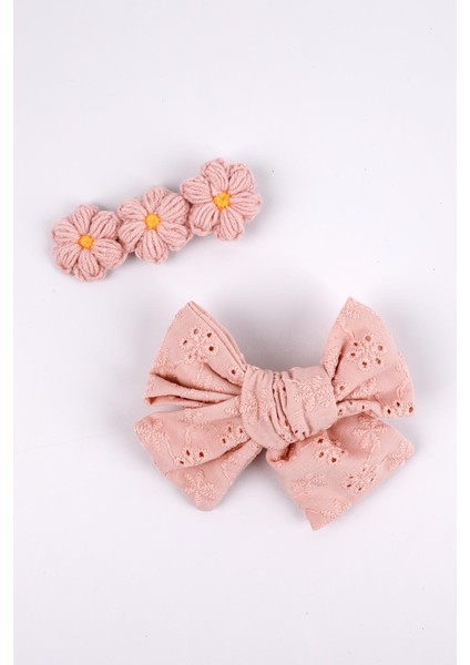 Gülkurusu Fisto Fiyonk Örgü Çiçek 2'li Klips Toka indirimleri