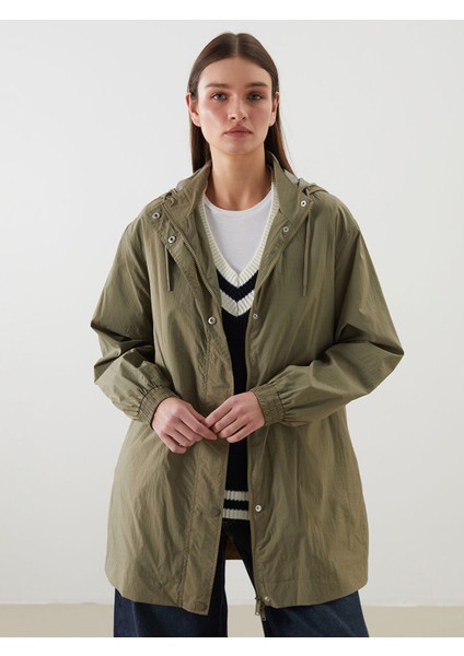 Yeni Sezon Kapüşonlu Oversize Kadın Yağmurluk