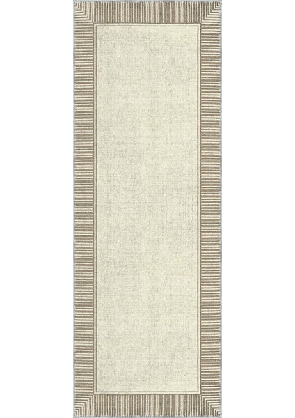 Arenal Çerçeveli Bej Polyester ve Pamuklu Yıkanabilir Kaydırmaz Taban Dijital Baskı Halı modelleri