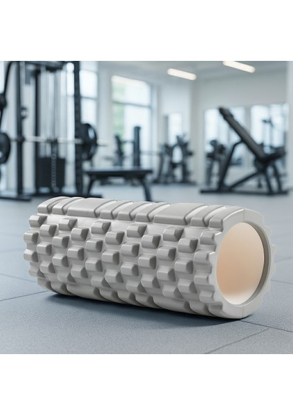 Foam Roller - Egzersiz Rulosu - Pilates Roller - Masaj Rulosu - Spor Isınma Roller - Masaj Roller - Orta Sert Masaj Köpüğü 33X14 Cm.
