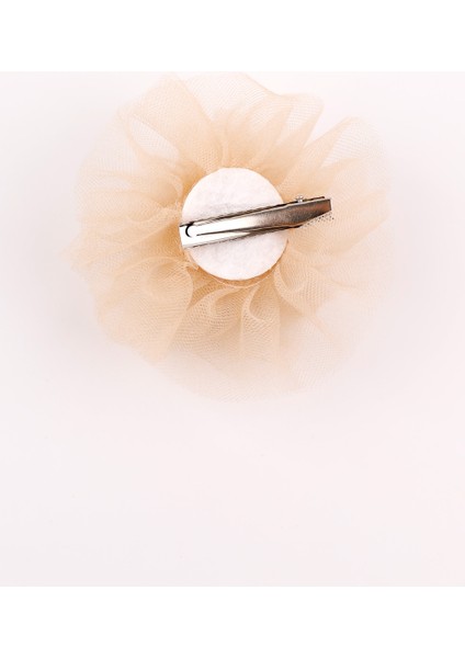 Bej Tül Çiçek Kız Çocuk Klips Toka fırsatları