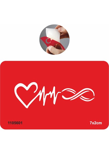 Kalp Nabız Sonsuzluk Tattoo Geçici Dövme Şablonları Kına Kalıpları