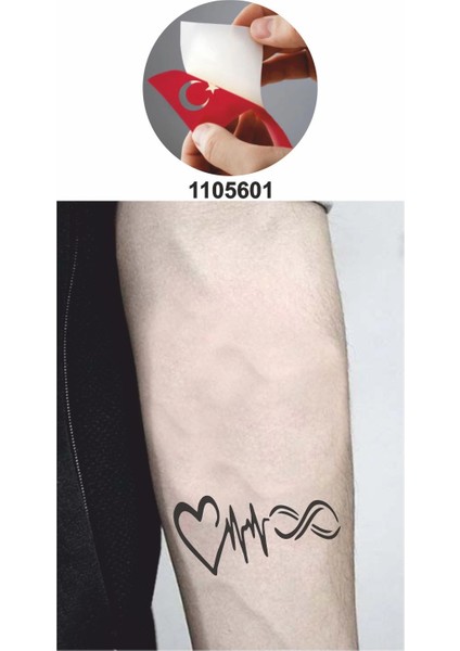 Kalp Nabız Sonsuzluk Tattoo Geçici Dövme Şablonları Kına Kalıpları fiyatları