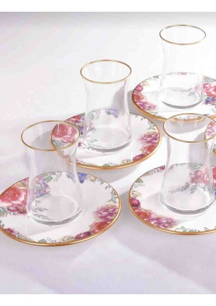 His Desen Altın Yaldız Çay Seti 6 Kişilik 12 Parça modelleri