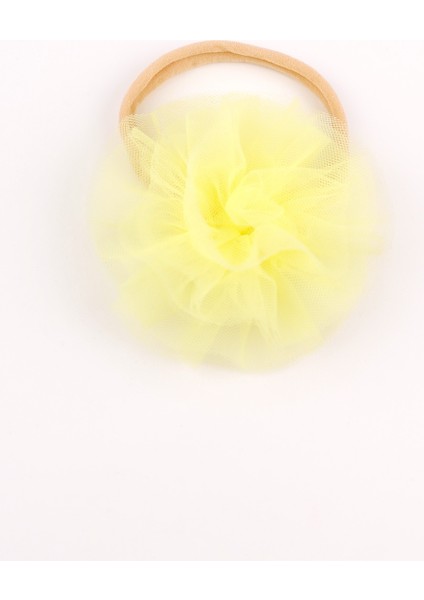 Sarı Tül Çiçek Kız Çocuk Saç Bandı fırsatları