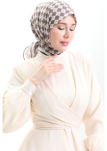 Desenli Soft Eşarp 70294-07 Toprak fiyatları