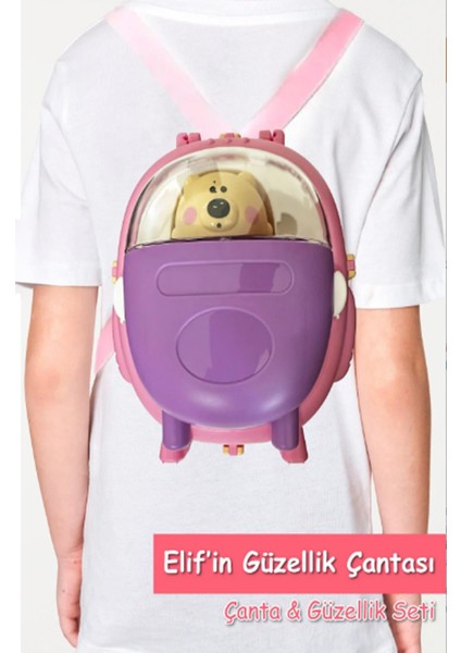 Elif’in Sırt Çantalı Kız Çocuk Güzellik Oyuncak Seti- 2in1 Eğitici Oyuncak fırsatları