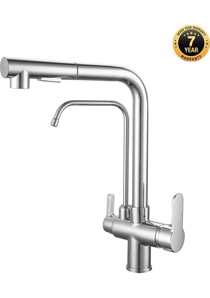 1mutfak Evye Bataryası Dual Flow Su Arıtma Çıkışlı Yeni Spiralli Nikel Fiskiyeli 7 Yıl Garanti Ithal