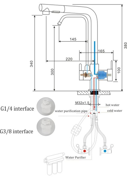 1mutfak Evye Bataryası Dual Flow Su Arıtma Çıkışlı Yeni Spiralli Nikel Fiskiyeli 7 Yıl Garanti Ithal fiyatları
