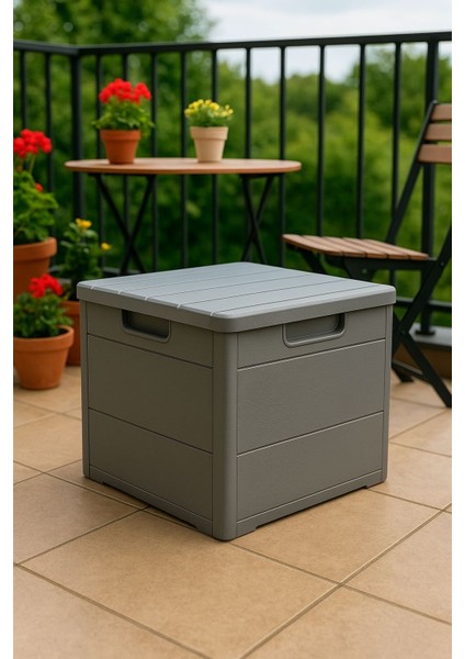 Sandık 120 Lt Organizer Kapaklı Bahçe, Balkon, Kiler Sandığı Çok Amaçlı Demonte