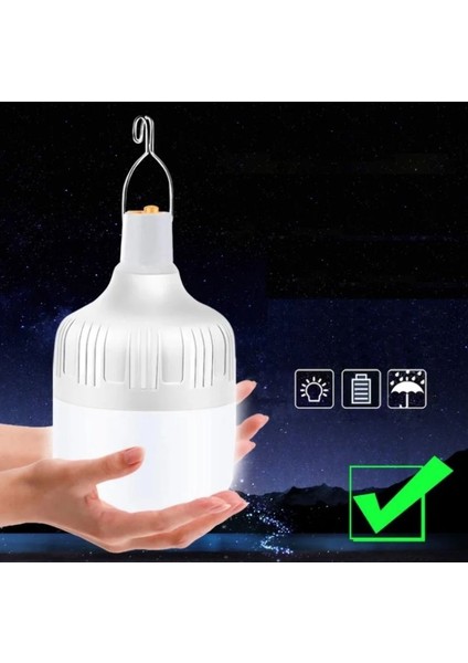 30W USB Şarj Edilebilir Taşınabilir Acil Durum ve Kamp LED Ampul 2 Adet( Beyaz Işık ) indirimleri