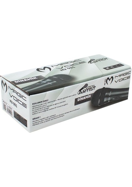 MV-901 Dinamik Profesyonel El Mikrofonu 2.5 Metre Kablolu indirimleri