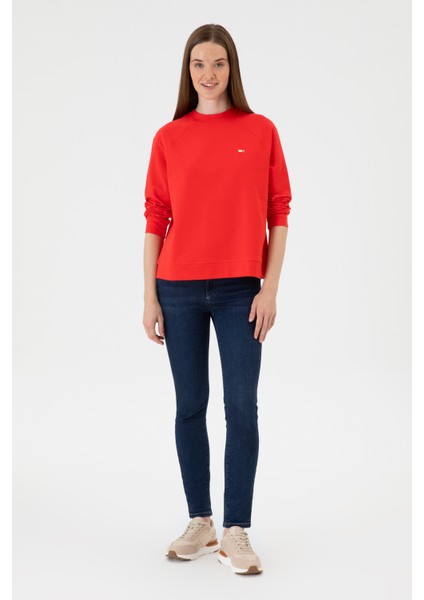 Kadın Kırmızı Sweatshirt 50313610-VR030 fırsatları