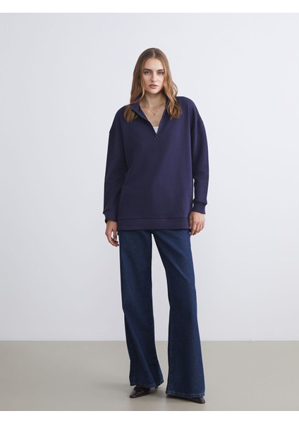 Yeni Sezon Dik Yaka Kadın Sweatshirt Tunik fiyatları