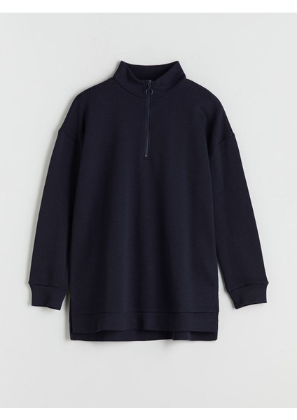 Yeni Sezon Dik Yaka Kadın Sweatshirt Tunik indirimleri