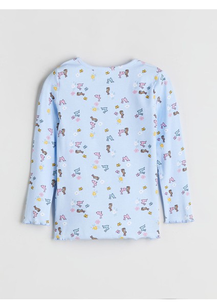 Yeni Sezon Bisiklet Yaka Kız Çocuk Pijama Takım modelleri