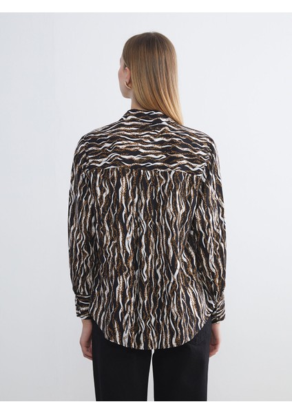 Yeni Sezon Leopar Desenli Kadın Gömlek fırsatları