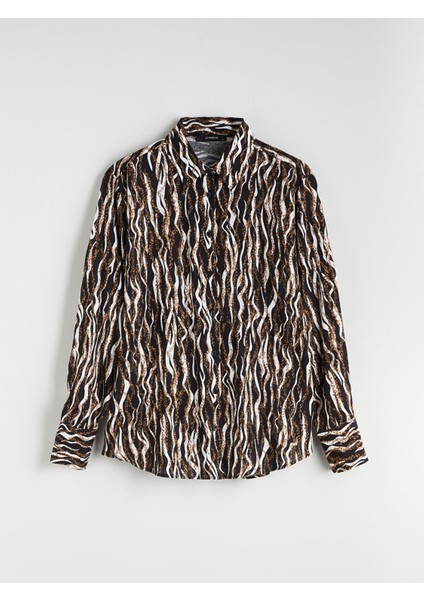 Yeni Sezon Leopar Desenli Kadın Gömlek indirimleri