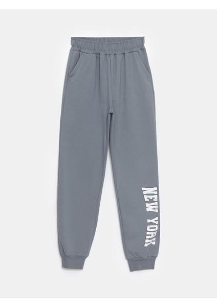 Yeni Sezon Beli Lastikli Kız Çocuk Jogger Eşofman Altı
