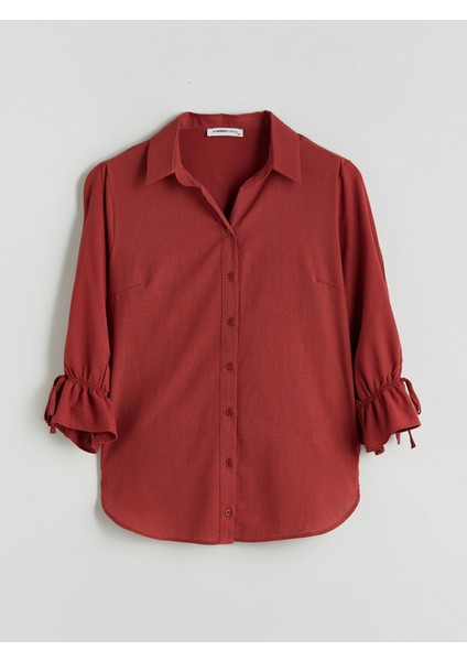 Yeni Sezon Regular Fit Fırfırlı Kadın Gömlek indirimleri