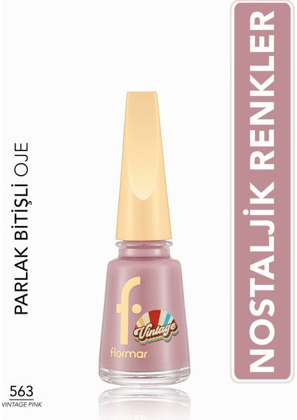 Vintage Romance Yüksek Pigmentli & Parlak Bitişli Oje (563 Vintage Pink) 8682536097550