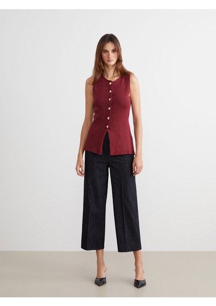 Yeni Sezon Bisiklet Yaka Kadın Triko Yelek fiyatları