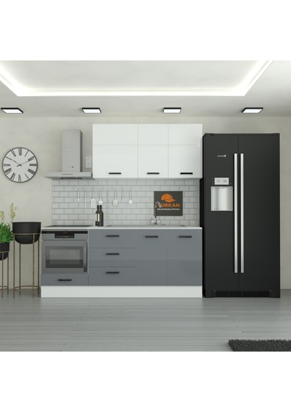 205 cm Mutfak Dolabı Mdf Kapak Tezgah Dahil YRKN205 98