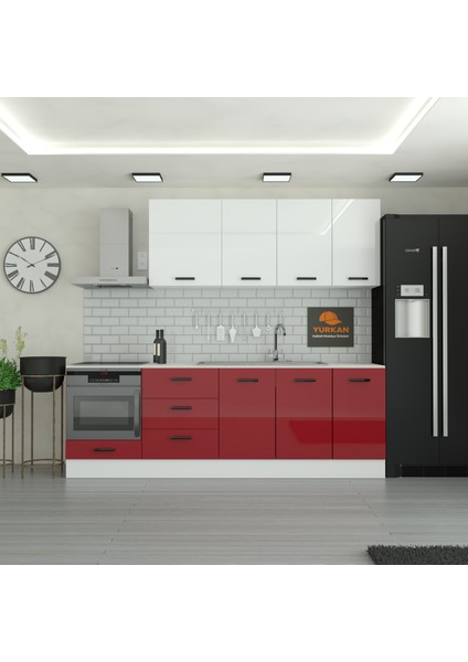 245 cm Mutfak Dolabı Mdf Kapak Tezgah Dahil YRKN245 101