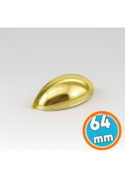 Mobilya Çekmece Dolap Kapak Kulpu Modern Mutfak Kulpları Kulp 64 mm Gold Altın Renk Metal