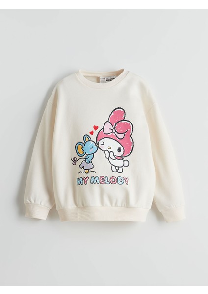 Yeni Sezon Hello Kitty Baskılı Kız Çocuk Kalın Sweatshirt modelleri