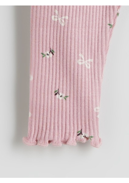 Yeni Sezon Beli Lastikli Fiyonk Desenli Kız Bebek Tayt fiyatları