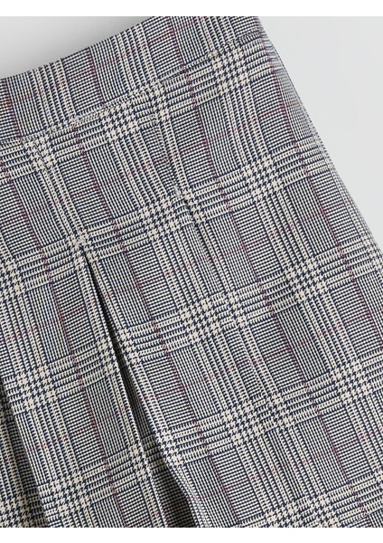 Yeni Sezon Beli Lastikli Ekose Kız Çocuk Şort Etek fiyatları